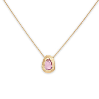 18K Freeform Slider Necklace in Pink Sapphire Necklace Page Sargisson