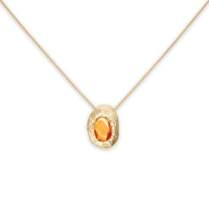 18K Freeform Slider Necklace in Orange Sapphire Necklace Page Sargisson