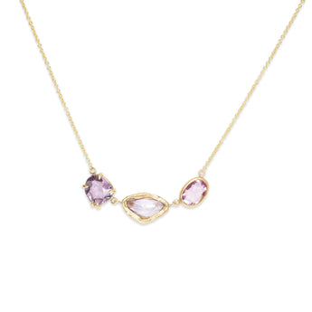 18K Triple Sapphire Necklace in Lilac Sapphire Necklace Page Sargisson
