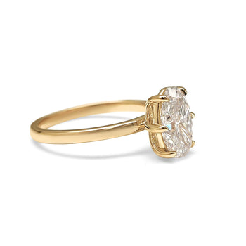 18k Brilliant Cut Oval Hoyt Setting Custom Ring