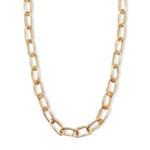 18K Carved Small Paperclip Link Necklace Necklace Page Sargisson