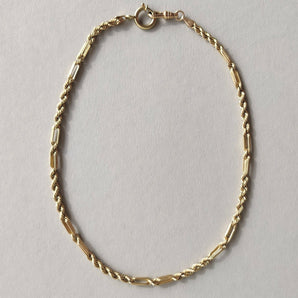 14K Vintage Fancy Chain Necklace Hidden Page Sargisson 
