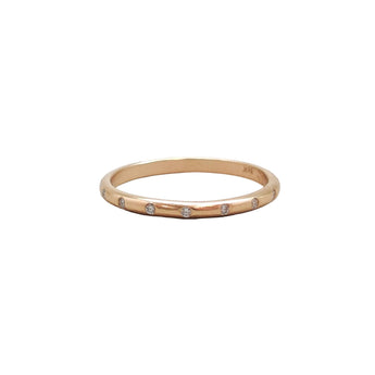 SALE - 18K Smooth Diamond Wedding Band 2mm size 8.5 Hidden Page Sargisson