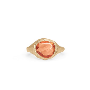 18K Signet Ring in Orange Sapphire Rings Page Sargisson