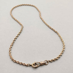 14K Vintage Rope Chain Necklace Hidden Page Sargisson 