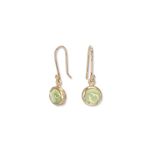 10K Semi-Precious Stone Drop Earrings in Peridot Earrings Page Sargisson 