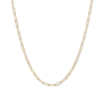 Staple Link Chain Necklace Page Sargisson 10 Karat Gold 16"