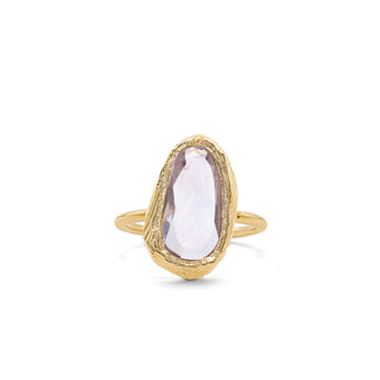 18K Freeform Solitaire Ring in Lavender Sapphire Rings Page Sargisson