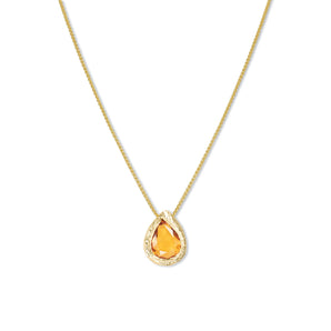 18K Freeform Slider Necklace in Orange Sapphire Necklace Page Sargisson 