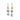 18K Triple Drop Earring in Blue Sapphire Earrings Page Sargisson