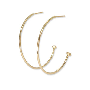 18K Wire Hoops Large Earrings Page Sargisson