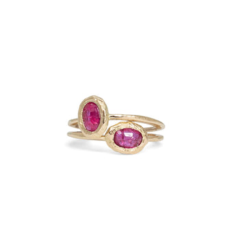 18K Oval Stone Ring in Ruby Rings Page Sargisson