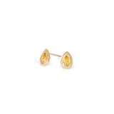 18K Teardrop Studs in Yellow Sapphire Earrings Page Sargisson 