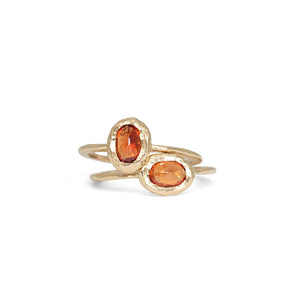 18K Oval Stone Ring in Poppy Red Sapphire Rings Page Sargisson