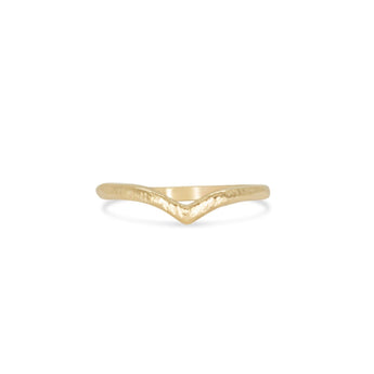 18K Textured Contour Band - Point wedding bands Page Sargisson 18kt Yellow Gold 4