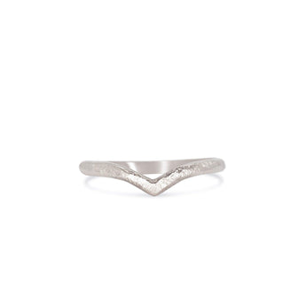 Platinum Textured Contour Band - Point wedding bands Page Sargisson