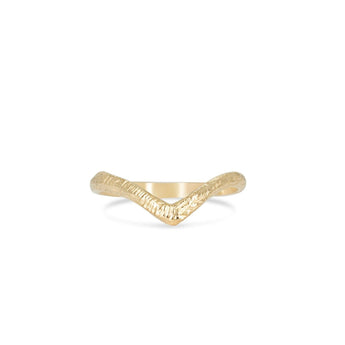 18K Textured Contour Band - Deep Point wedding bands Page Sargisson 18kt Yellow Gold 4