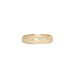 18K Carved Wedding Band 4mm wedding bands Page Sargisson 18k Yellow Gold 5