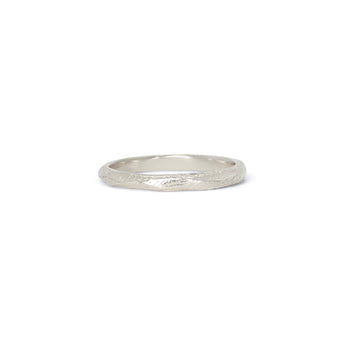 Platinum Carved Wedding Band 2mm wedding bands Page Sargisson