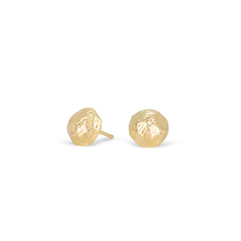 18K Carved Button Studs Earrings Page Sargisson