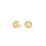 18K Carved Button Studs Earrings Page Sargisson 