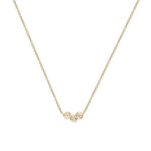 18K Triple Diamond Dot Necklace Necklace Page Sargisson
