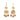 18K Chandelier Earrings in Ombre Sunset Sapphire Earrings Page Sargisson 