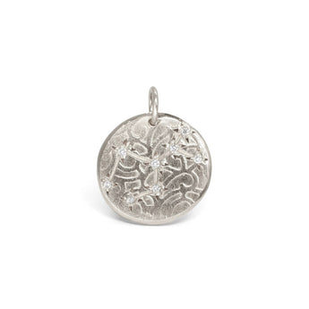 Silver Zodiac Diamond Constellation Charms Necklace Page Sargisson Aquarius Sterling Silver with Diamonds