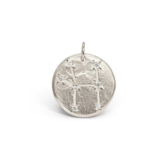 Silver Zodiac Diamond Constellation Charms Necklace Page Sargisson Cancer Sterling Silver with Diamonds 