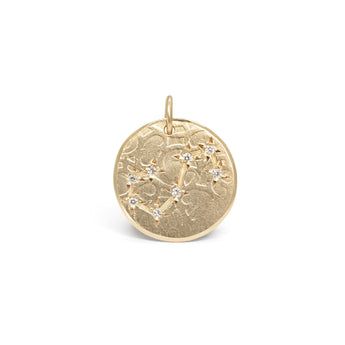 10K Zodiac Diamond Constellation Charms Necklace Page Sargisson Scorpio 10 Karat Gold with Diamonds 