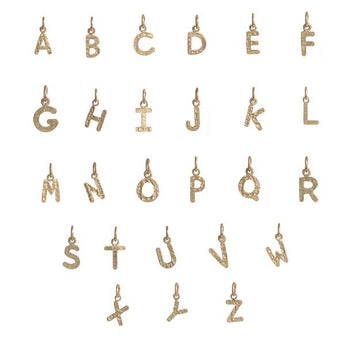 Block Letter Charm Necklace Page Sargisson 10K Gold A