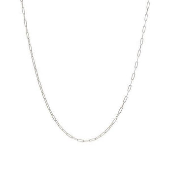 Staple Link Chain Necklace Page Sargisson Sterling Silver 16" 