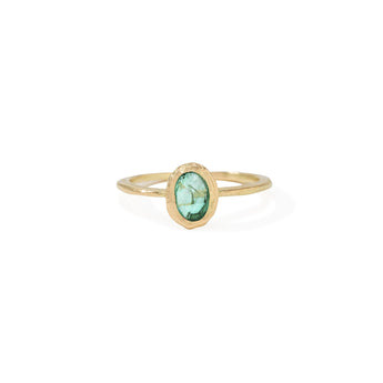 18K Oval Stone Ring in Emerald Rings Page Sargisson Stone Vertical 4