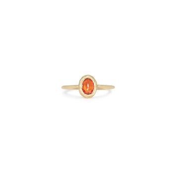 18K Oval Stone Ring in Poppy Red Sapphire Rings Page Sargisson Stone Vertical 4