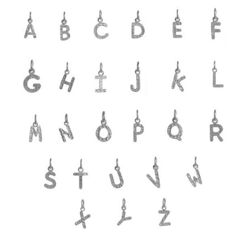 Block Letter Charm Necklace Page Sargisson Sterling Silver B
