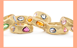 5 Stone Sapphire Rings