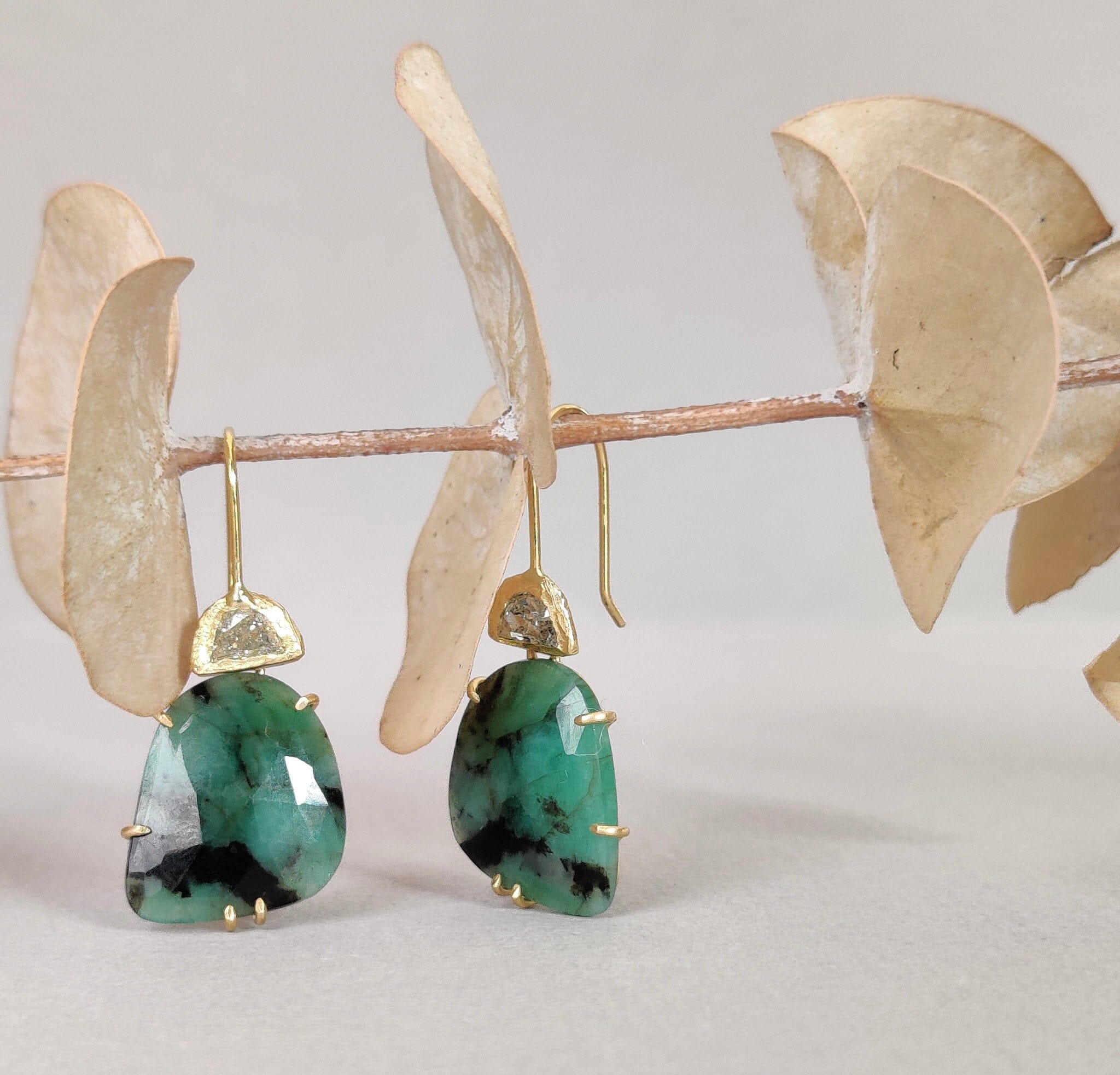 Handmade Earrings - Gold, Diamond, Sapphire Stud Earrings – Page Sargisson
