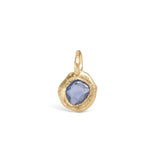 18K Freeform Medium Blue Sapphire Charm Pendant Necklace Page Sargisson 