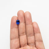 Misfit - 2.98ct Blue Cushion Brilliant Cut Sapphire Hidden Misfit Diamonds 