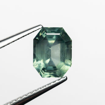 Misfit - 2.52ct Green Cut Corner Rectangle Step Cut Sapphire Hidden Misfit Diamonds 
