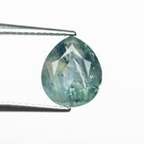 Misfit - 3.17ct Blue/Green Pear Brilliant Cut Sapphire Hidden Misfit Diamonds 