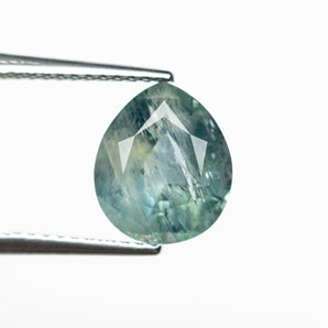 Misfit - 3.17ct Blue/Green Pear Brilliant Cut Sapphire Hidden Misfit Diamonds 