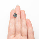 Misfit - 3.17ct Blue/Green Pear Brilliant Cut Sapphire Hidden Misfit Diamonds 