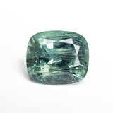 Misfit - 3.26ct Green/Blue Cushion Brilliant Sapphire Hidden Misfit Diamonds 