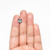 Misfit - 3.26ct Green/Blue Cushion Brilliant Sapphire Hidden Misfit Diamonds 