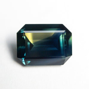 Misfit - 3.99ct Bi-Color Cut Corner Rectangle Step Cut Sapphire Hidden Misfit Diamonds 