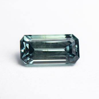 Misfit - 3.59ct Teal Cut Corner Rectangle Step Cut Sapphire Hidden Misfit Diamonds 