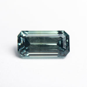 Misfit - 3.59ct Teal Cut Corner Rectangle Step Cut Sapphire Hidden Misfit Diamonds 