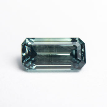 Misfit - 3.59ct Teal Cut Corner Rectangle Step Cut Sapphire Hidden Misfit Diamonds 