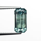 Misfit - 3.59ct Teal Cut Corner Rectangle Step Cut Sapphire Hidden Misfit Diamonds 